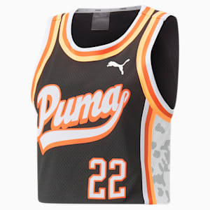 Ballin' Printed Cropped Women's Basketball Jersey, Puma Black