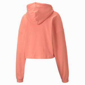 Classics Ribbed Women's Hoodie, Peach Pink