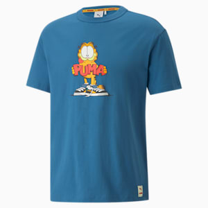 Camiseta estampada PUMA x GARFIELD para hombre, Vallarta Blue