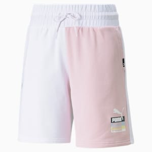 Brand Love High-Waisted Women's Shorts, Puma White