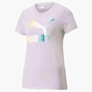 ウィメンズ CRYSTAL G. グラフィック 半袖 Tシャツ, Lavender Fog