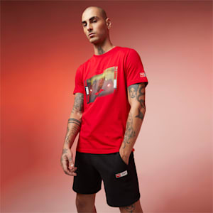 PUMA x BATMAN Graphic Men's  T-shirt, Barbados Cherry