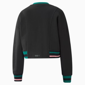 Sudadera con cuello redondo TYE para mujer, Puma Black