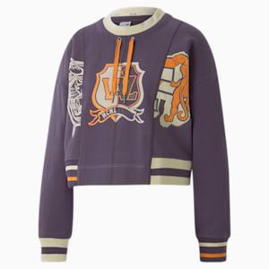 Sudadera con cuello redondo TYE para mujer, Sweet Grape