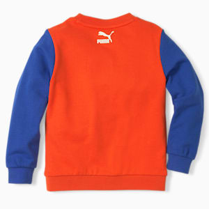 PUMA x TINY Colorblocked Crew Little Kids' Sweatshirt, Cherry Tomato