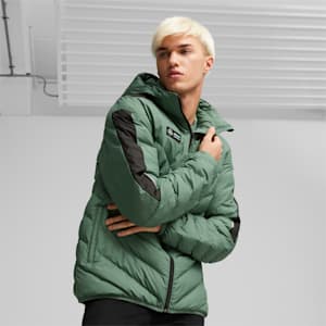 Mercedes AMG Petronas F1 MT7 EcoLite Men's Regular Fit Down Jacket, Deep Forest, extralarge-IND