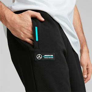 Mercedes AMG Petronas F1 Men's Slim Fit Polo Pants, Puma Black, extralarge-IND