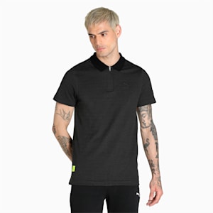 One8 Men's Jaquard Slim Fit Polo, Puma Black, extralarge-IND