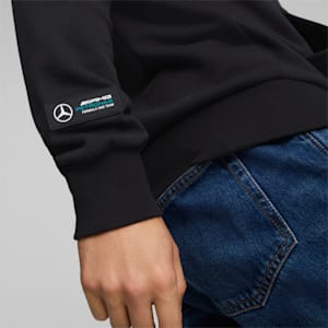 Mercedes AMG Petronas F1 Logo Motorsport Men's Regular Fit Hoodie, Puma Black, extralarge-IND