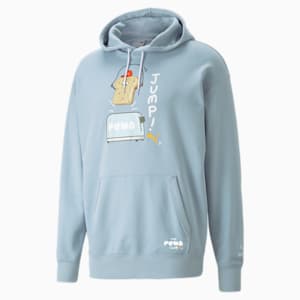 CLUB Graphic Men's Relaxed Fit Hoodie, Blue Fog, extralarge-IND
