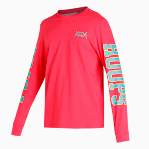 PUMA x RICK AND MORTY Long Sleeve Men's Basketball T-shirt, Nrgy Rose