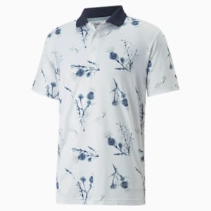 Mattr Lowlands Golf Polo Men, Bright White-Navy Blazer