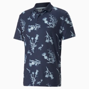 Mattr Lowlands Golf Polo Men, Navy Blazer-Bright White