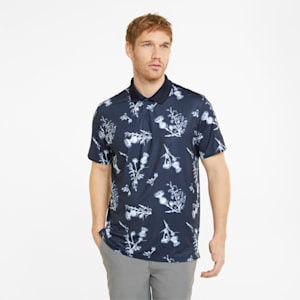 Mattr Lowlands Golf Polo Men, Navy Blazer-Bright White