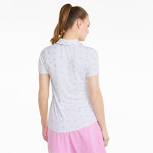 CLOUDSPUN Garden Golf Polo Shirt Women, Bright White-Mauve Pop