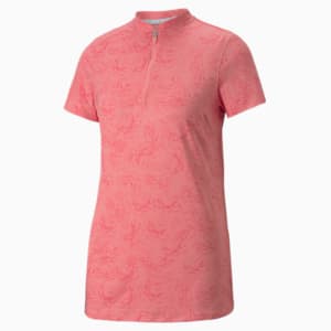 MATTR Bouquet Golf Polo Shirt Women, Carnation Pink