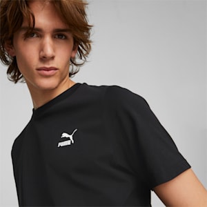 Camiseta clásica con logo pequeña para hombre, Puma Black