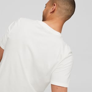 Camiseta clásica con logo pequeña para hombre, Puma White