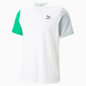 Classics Block Men's Tee, PUMA White-Platinum Gray