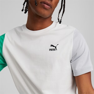 Classics Block Men's Tee, PUMA White-Platinum Gray
