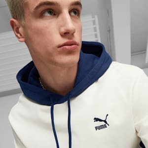 Sudadera con capucha Classics Block para hombre, Warm White-Persian Blue, extralarge