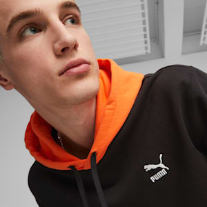 Sudadera con capucha Classics Block para hombre, PUMA Black-Hot Heat, extralarge