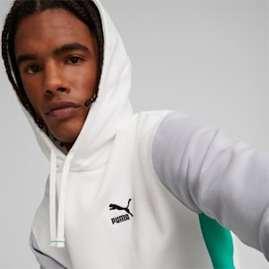 Sudadera con capucha Classics Block para hombre, PUMA White-Platinum Gray