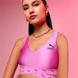 Dare to Cropped Top, Mauve Pop
