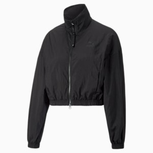 ウィメンズ DARE TO ウーブン クロップド トラック ジャケット, Puma Black