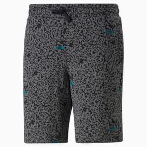Brand Love Men's Regular Fit Shorts, Puma Black-AOP, extralarge-IND