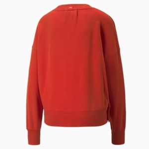 Infuse Women's Crew-Neck Oversized Sweatshirt, Burnt Red, extralarge-IND