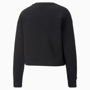 Classics Quilted Women's Sweatshirt, Puma Black, extralarge-IND