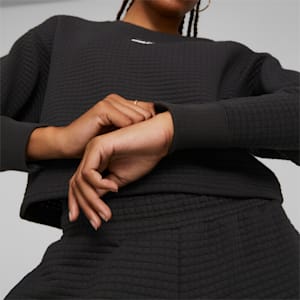 Classics Quilted Women's Sweatshirt, Puma Black, extralarge-IND