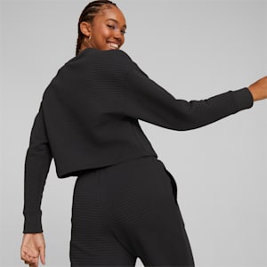 Classics Quilted Women's Sweatshirt, Puma Black