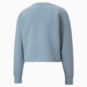 Classics Quilted Women's Sweatshirt, Blue Wash