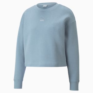 Classics Quilted Women's Sweatshirt, Blue Wash, extralarge-IND