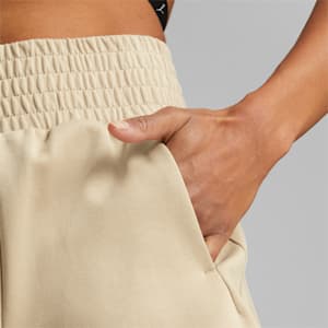 Shorts de cintura alta T7 para mujer, Light Sand