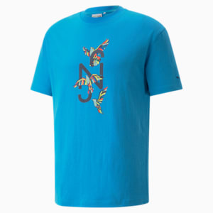 Neymar Jr. Men's Relaxed Fit T-Shirt, Bleu Azur, extralarge-IND