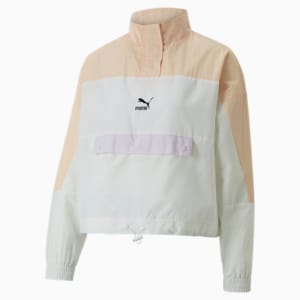 Sportswear by PUMA Half Zip Women's Woven Jacket, Marshmallow
