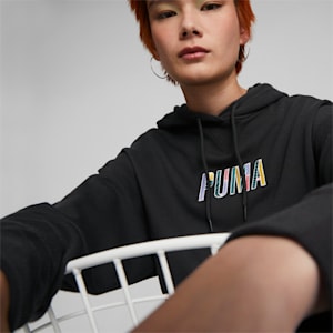 Sportswear by PUMA Women's Graphic Hoodie, Puma Black