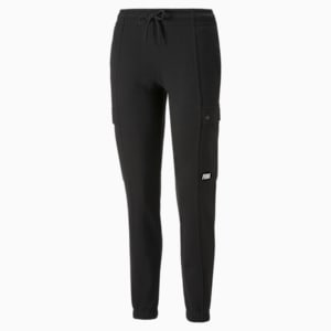 SWxP Women's Cargo Relaxed Fit Pants, Puma Black, extralarge-IND
