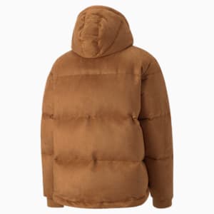 MMQ Faux Leather Down Jacket, Desert Tan
