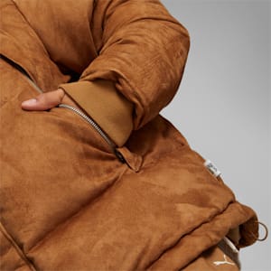 MMQ Faux Leather Down Jacket, Desert Tan