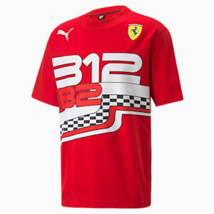 メンズ フェラーリ レース ステートメント Tシャツ, Rosso Corsa