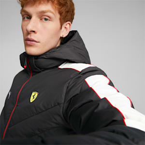 Scuderia Ferrari Race MT7 Men's Regular Fit Ecolite Jacket, Puma Black, extralarge-IND
