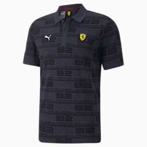 Camiseta tipo polo estampada Scuderia Ferrari Race para hombre, Parisian Night
