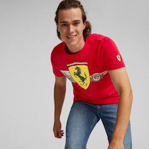 Scuderia Ferrari Shield Men's Tee, Rosso Corsa, extralarge