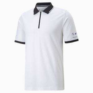 BMW M Motorsport Zip Men's Polo, Puma White