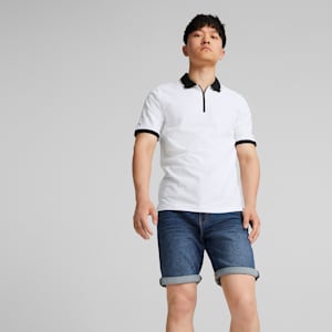 BMW M Motorsport Zip Men's Polo, Puma White