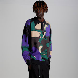 メンズ PUMA x PERKS AND MINI ニット 長袖 ポロ スウェット, Puma Black